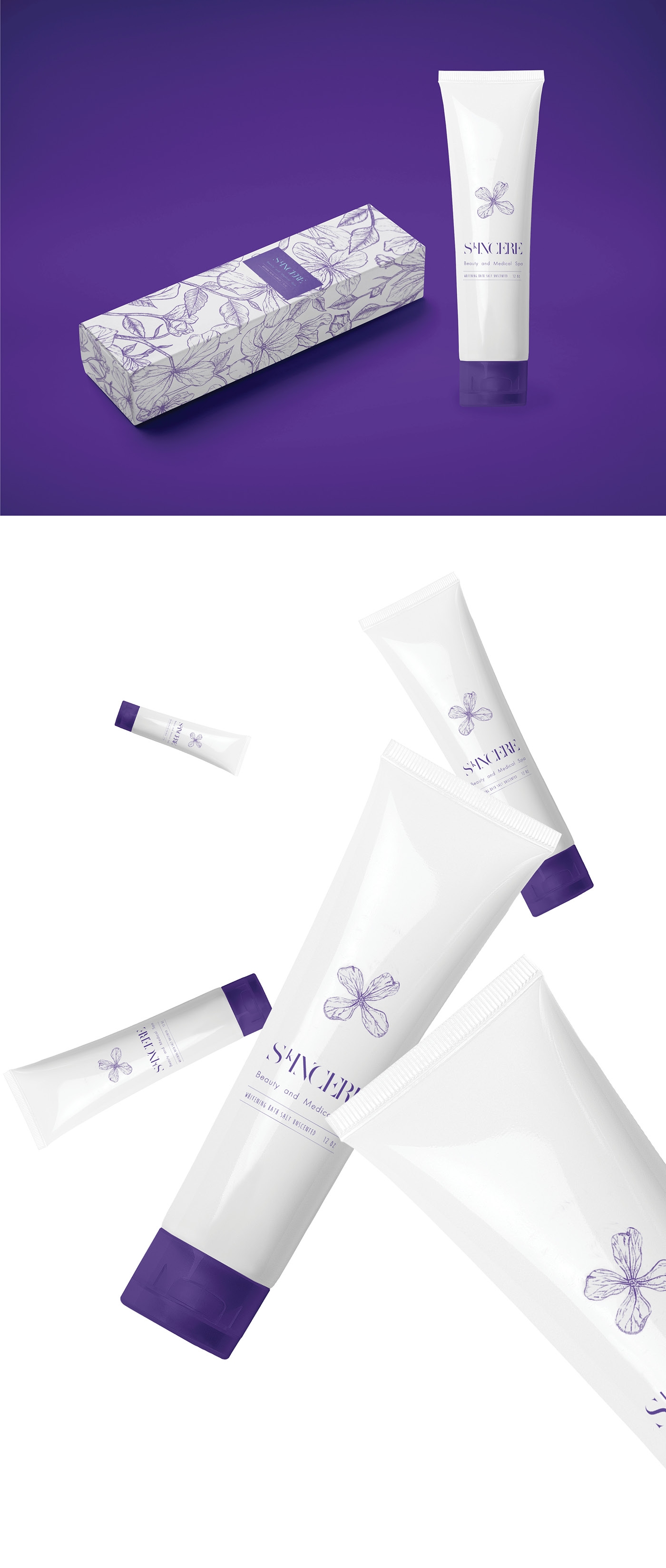 豪華水療中心護膚用品產(chǎn)品品牌包裝設(shè)計