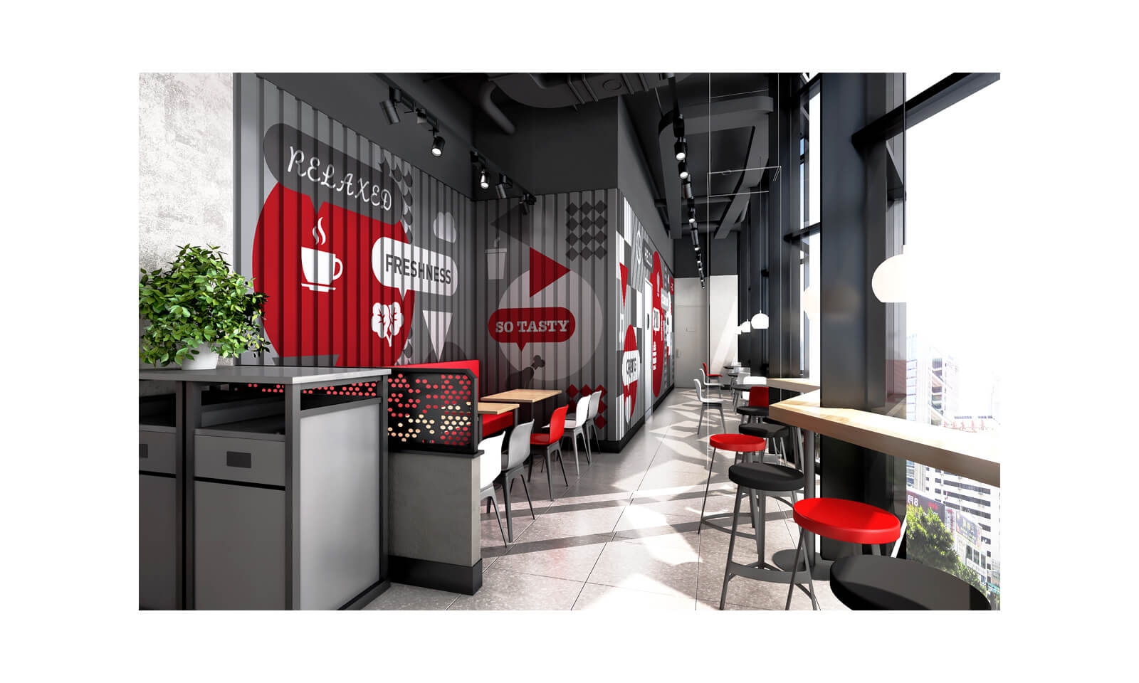 經常去肯德基，卻沒有發(fā)現墻上的小巧思|壁畫插畫設計